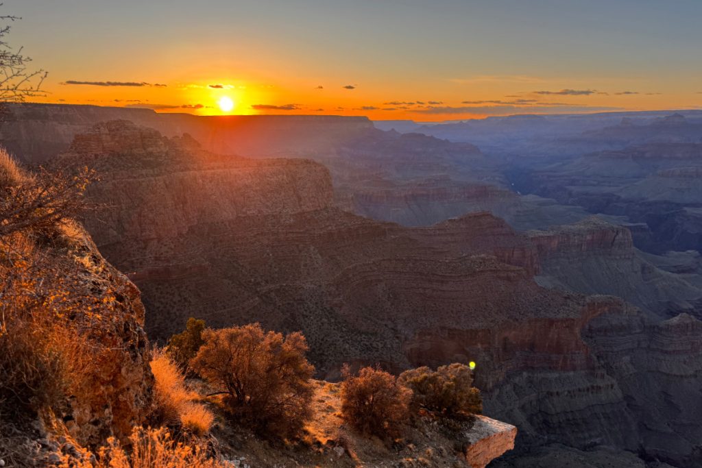 Sunset over the Grand Canyon