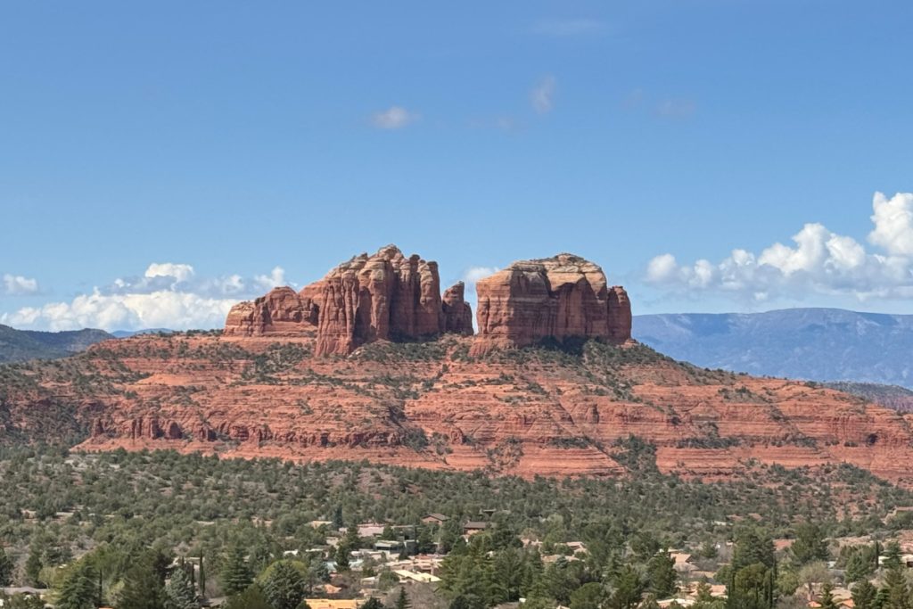 Sedona rock formation taken from a distance